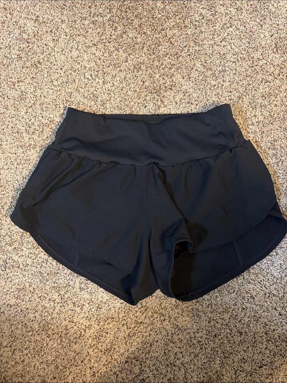 CRZ YOGA Black Athletic High-Waist Running Shorts